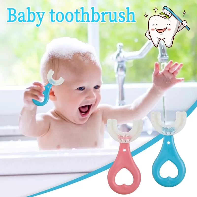 Baby Toothbrush Children's Teeth Cleaning Brush Kids U-Shaped Toothbrush For Children Mouth Oral Cleaning Brush 360 Degrees U Shaped