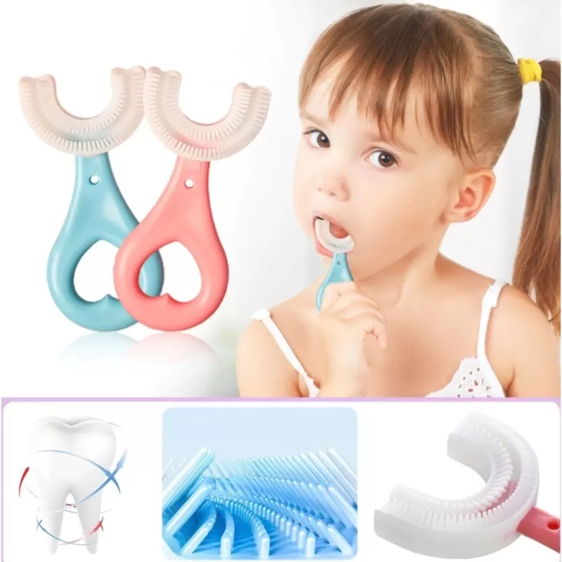 Baby Toothbrush Children's Teeth Cleaning Brush Kids U-Shaped Toothbrush For Children Mouth Oral Cleaning Brush 360 Degrees U Shaped