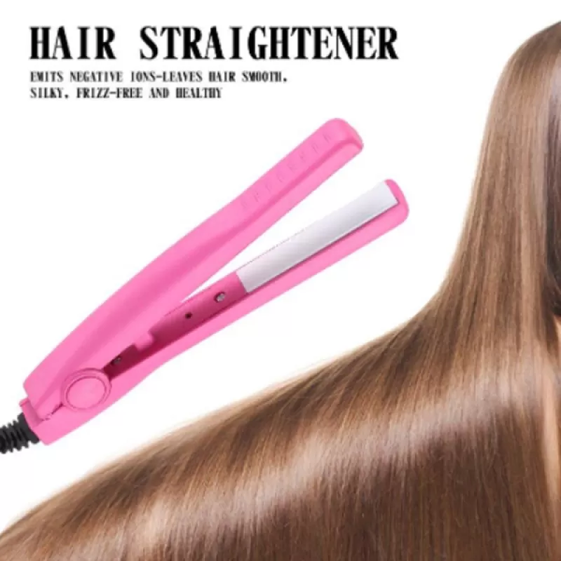 Combo Mini Hair Straightener With Beauty Blender Mini Hair Flat Iron Hair Straightener Travel Size Portable Hair Straightener