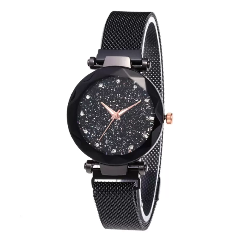 Crystal Magnetic Buckle Chain Watch For Girls Ladies