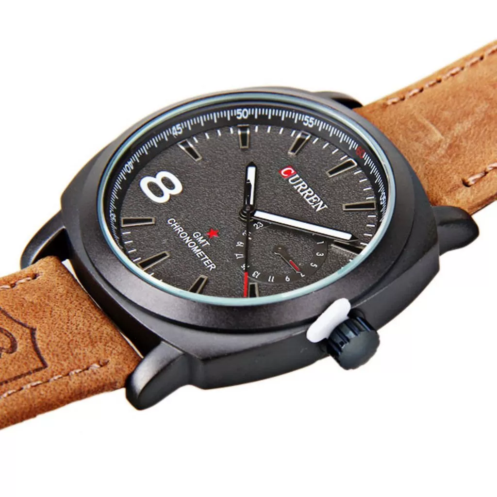 Curren Unisex Stylish Quartz Analog Watch with Leather Strap