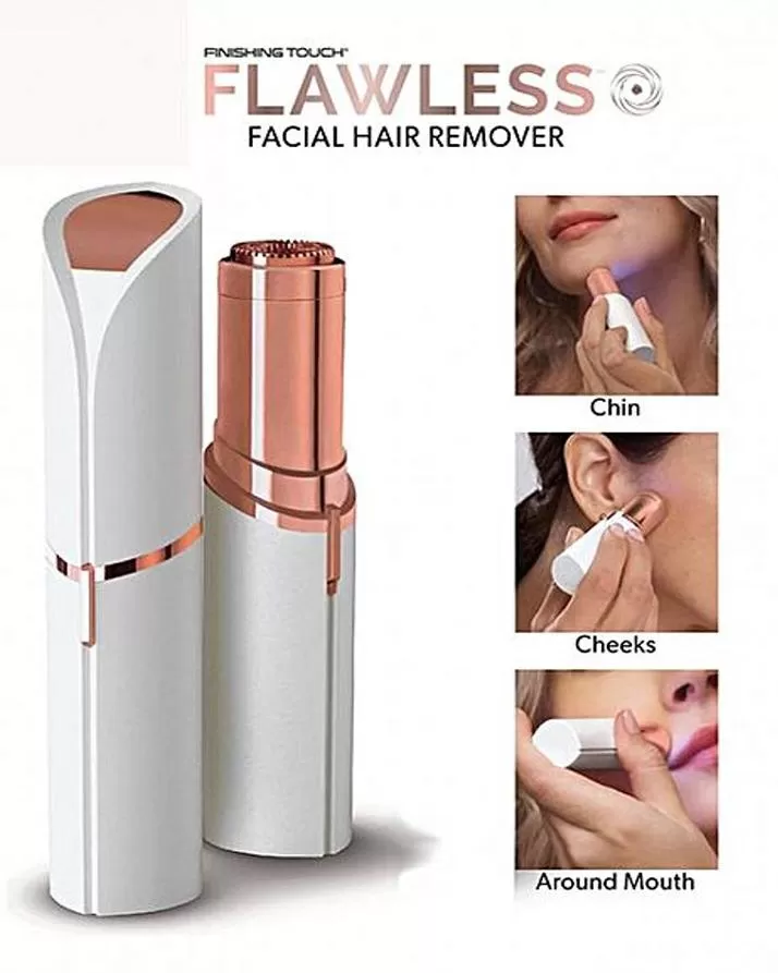 Flawless Women Painless Hair Remover Facial Hair Remover with free battery