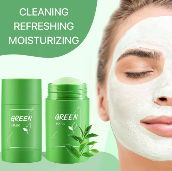 Green Tea Face Cleansing Mask Purifying Clay Stick Mask Oil Control Skin Care Anti-Acne Blackhead Mud Mask