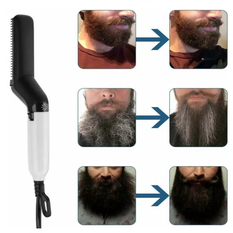 Hot Selling Electric Hair Beard Straightener for men Multifunctional Beard Comb beautiful hair tool Straightner Stratner