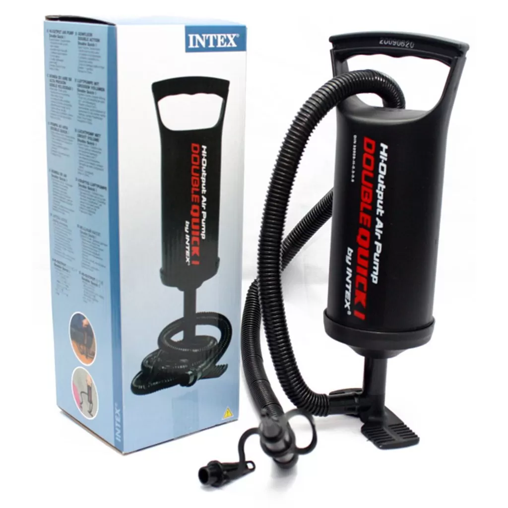 INTEX Hi-Output Air Pump Double Quick I Hand Pump 68612 Air Pump Pool Pump Air Pressure Pump for Swimming Pools, Boats, Tubes