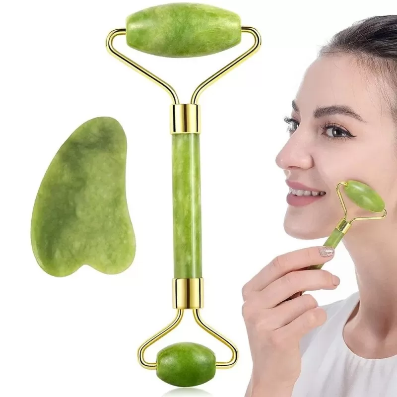 Jade Face Roller/Anti Aging Jade Stone Massager for Face and Eye Massage