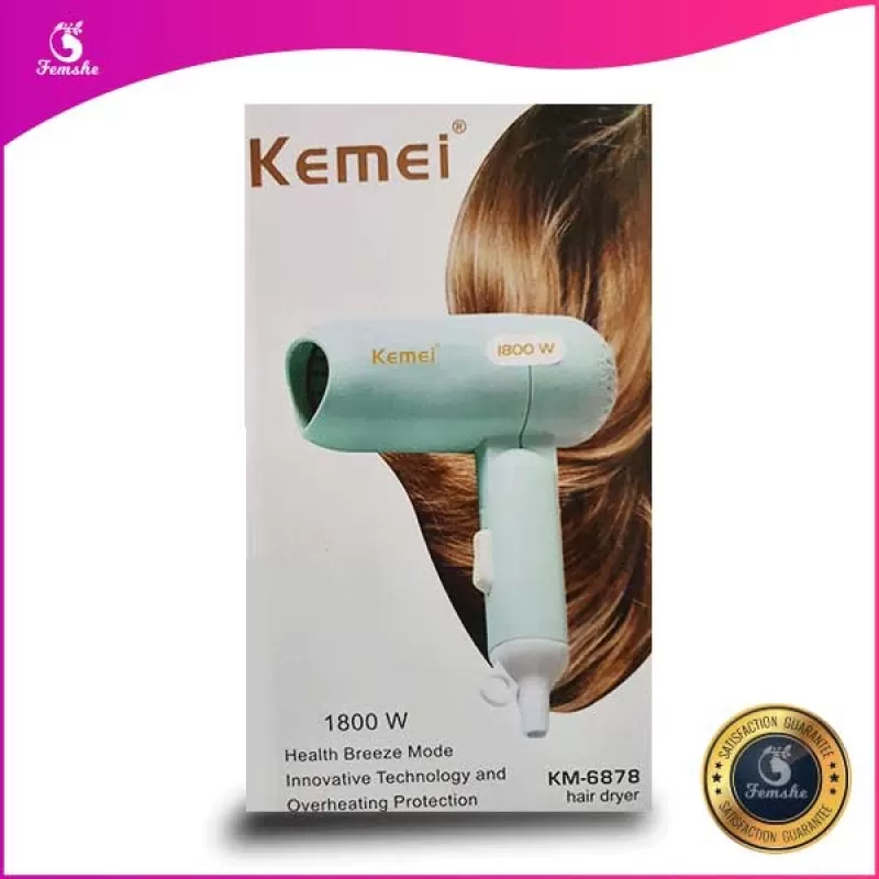 Kemei mini portable Hair Dryer foldable professional hair dryer