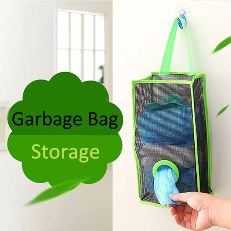 Generic Wall Mounted Garbage Bag Holder Punch-free Foldable Hanging Trash  Bag Storage Rack Basin Stand Towel Rack Kitchen Organizer @ Best Price  Online | Jumia Egypt