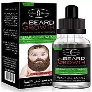 Beard Oil For Growth Men Moustache – Fast Beard Grow Facial Beard Nutrition.