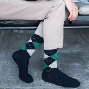 06 Pairs - Cotton Exported Stripe Socks for Men/Boys