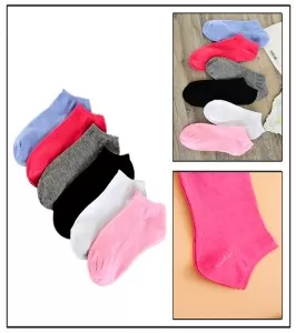 12 Pairs – Exported Cotton Ankle Socks for Women/Girls