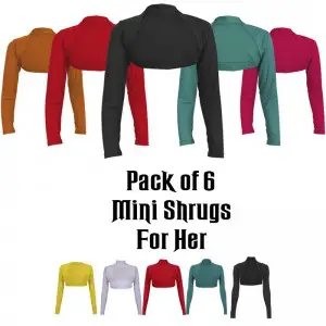 Pack of 6 Classic & Stylish Mini Shrugs For Her