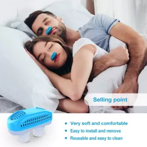 2 In 1 Stop Snoring Air Purifier Nose Clip Breathing Sleeping Anti Snoring