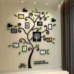 Tree of Life (Large Size) (Green) DIY 3D 2mm Acrylic Wall Art (74*63 Inches)