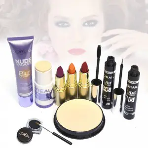 Pack of 9: Pan Cake Eyeliner Mascara Blur Cream Paint Stick Lasting Drama Eyeliner Matte Lipsticks