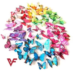 24 Pcs 3D Butterfly Wall Stickers Decoration Magnet Butterflies on the wall DIY Wallpaper 3D PVC