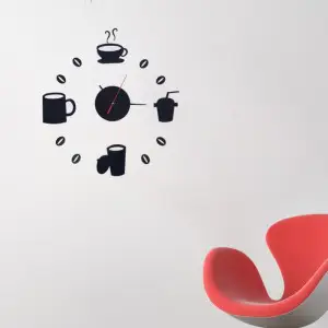 Tea Time Design DIY 3D 2mm Acrylic Wall Clock (24*24 inches)