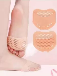 2pcs Silicone Honeycomb Foot Pads Forefoot Toe Separation Pads Support Soft Gel Foot Pads Unisex Foot Care Pain Relief Insoles