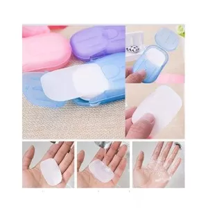 (2pcs) Travel Soap Paper Washing Hand Bath Clean Scented Slice Sheets