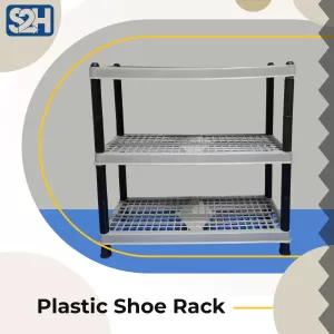 3 Layers Plastic Shoe Rack Kitchen Stand Lightweight Shoe Organizer Entryway Hallway Closet Grey