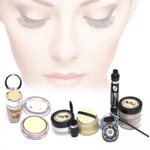 Pack of 6: Face Touch Face Powders Cinema Foundation Mat Magique Veil Lasting Shine Eyeliner 2 in 1 Mascara Eyeliner