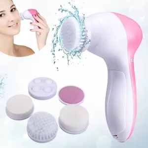 5-in-1 Beauty Care Brush Massager Scrubber Face Skin Facial Cleanser