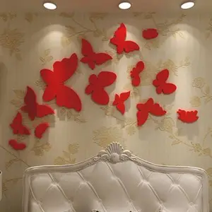 Flying Butterflies DIY 3D 2mm Acrylic Wall Art (36 Inches)