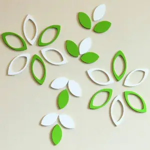 Creative Leaves DIY 3D 2mm Acrylic Wall Art (36 Inches)