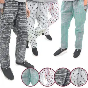 Cotton Printed Trousers for Him (Set of 4)