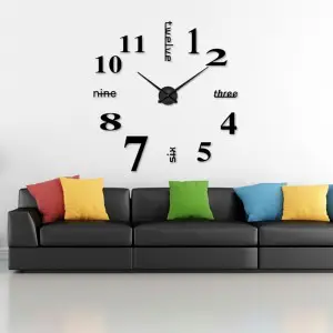 Numbers And Words DIY 3D 2mm Acrylic Wall Clock (30*30 inches)