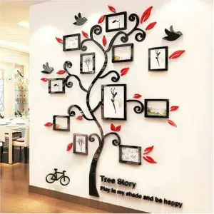 Tree of Life (Large) (Red) DIY 3D 2mm Acrylic Wall Art (74*63 Inches)
