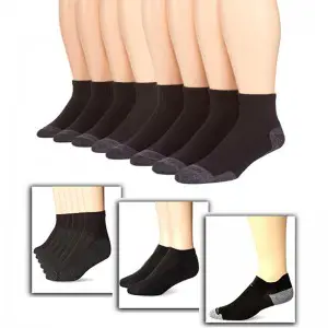 Branded Xersion Soft Terry Ankle Black Sock for Men (Pack of 6)