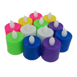 LED Tea Light Candles - Multicolor (Pack Of 12)