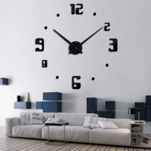 New Numbers Design 2mm DIY 3D 2mm Acrylic Wall Clock (32 Inches)