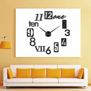 Roman, Number, Alphabets Design DIY 3D 2mm Acrylic Wall Clock (32*32 inches)