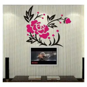 Flower Peony DIY 3D 2mm Acrylic Wall Art (48x48 inches)
