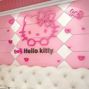 Hello Kitty Diy 3D 2Mm Acrylic Wall Art (5 x 5 Feet)