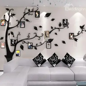 Photo Frame Tree Country Style DIY 3D 2mm Acrylic Wall Art (60*60 inches)