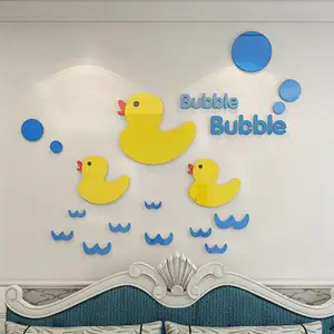 Cute Bubble Baby Duck DIY 3D 2mm Acrylic Wall Art (48*48 inches)
