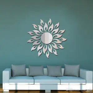 Luxury 3D Sunflower Home Decor Bell Cool Mirrors DIY 2mm Acrylic Wall Art (30*30 Inches)