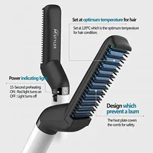 Hair and Beard Straightener Modelling Comb Ceramic-Iron Beard Comb