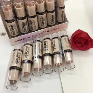 Pack Of 6 Comfor Beauty concealer stick + puff 2 in 1