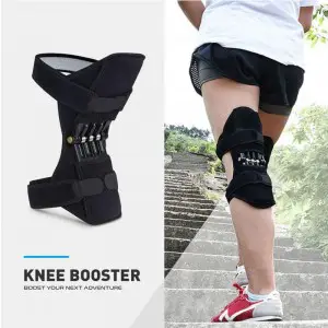 KNEEPAD - Spring Loaded POWER LEG Knee Joint Support Pads (Pair - For Both Knees)