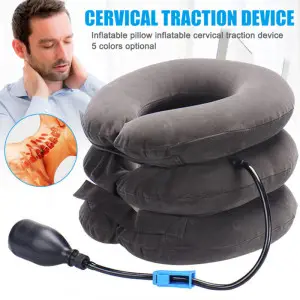 Cervical Neck Traction Device, Inflatable Cervical Pillow with Collar Adjustable