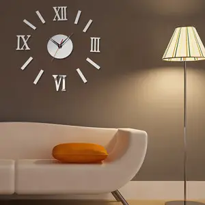 FARFI 3D Luxury 2mm DIY Acrylic Wall Clock (35*35 Inches)