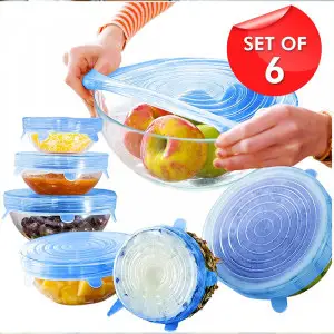 Silicone Stretch Lids 6-Pack of Various Sizes