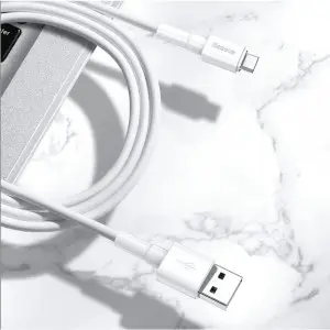 Baseus Mini White Cable USB For Micro 2.4A 1m (Original)