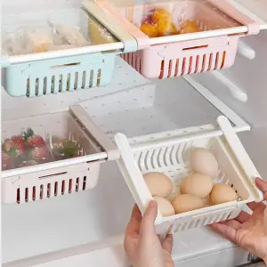 Kitchen storage Refrigerator sliding storage Rack (Pack of 2)