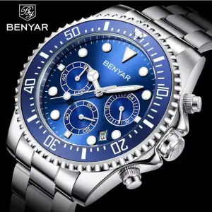 BENYAR Chronograph Exclusive Edition Blue Dial Wrist Watch (BY-1162)