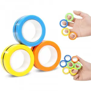 Stress Relief Finger Magnetic Rings Fidget Spinner Toy